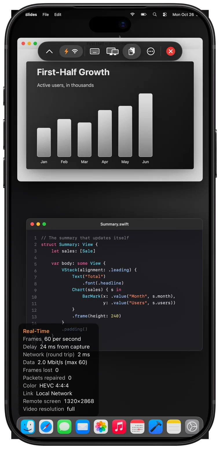 Real-time statistics: 60 frames per second, 24 ms from capture
